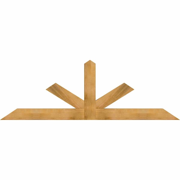 Ekena Millwork Saratoga Rough Sawn Timber Gable Bracket, Western Red Cedar, 96"W x 32"H x 4"D x 6"F, 8/12 Pitch GBW096X32X0406SAR00RWR - main